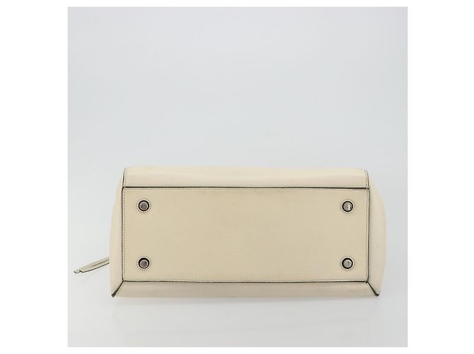 Céline Borsa CELINE in pelle bianco argento Auth 182125A - vista 5