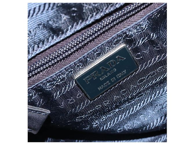 Bolsa PRADA Nylon Navy Auth 176430 Azul marinho - vista 18
