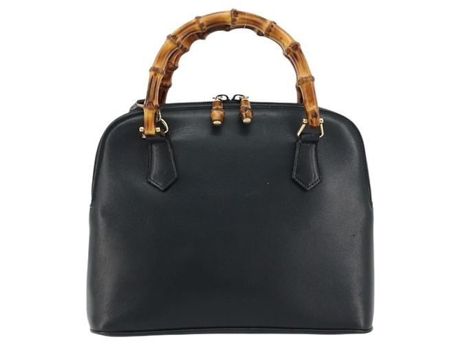 Borsa GUCCI Bamboo in Pelle 2way Verde Oro 000 1274 0290 Auth 180052 D'oro - vista 13