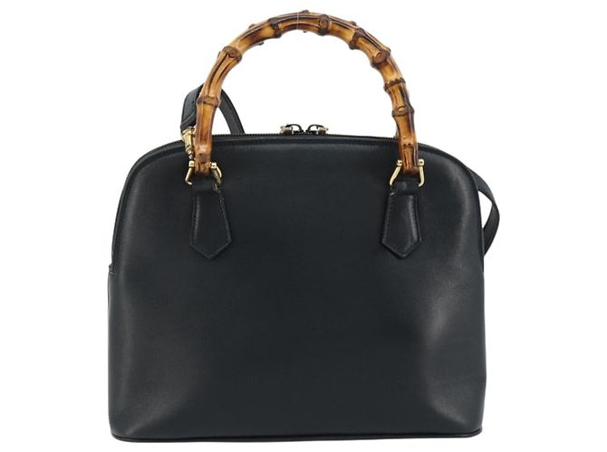 Borsa GUCCI Bamboo in Pelle 2way Verde Oro 000 1274 0290 Auth 180052 D'oro - vista 2