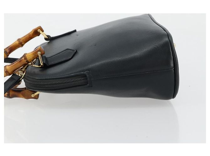 Borsa GUCCI Bamboo in Pelle 2way Verde Oro 000 1274 0290 Auth 180052 D'oro - vista 4
