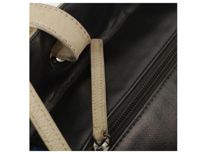 CHANEL Paris Biarritz MM Tote Bag beschichtet Canvas Silber CC Authentisch 182784 - Ansicht 10