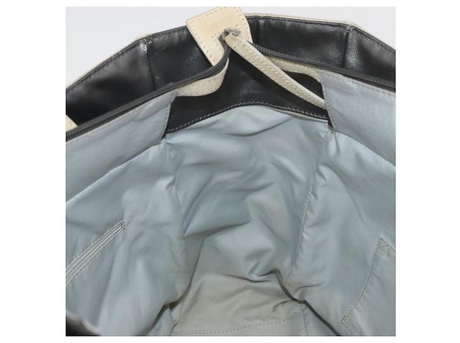 CHANEL Paris Biarritz MM Tote Bag beschichtet Canvas Silber CC Authentisch 182784 - Ansicht 20