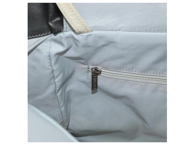 CHANEL Paris Biarritz MM Tote Bag beschichtet Canvas Silber CC Authentisch 182784 - Ansicht 22