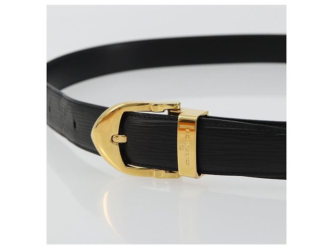 Gürtel LOUIS VUITTON Epi Ceinture 44.1" Black LV Auth 181584A Schwarz - Ansicht 5