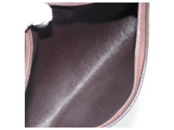 Borsa a tracolla Christian Dior Trotter Canvas Beige Oro Auth 178914 D'oro - vista 8