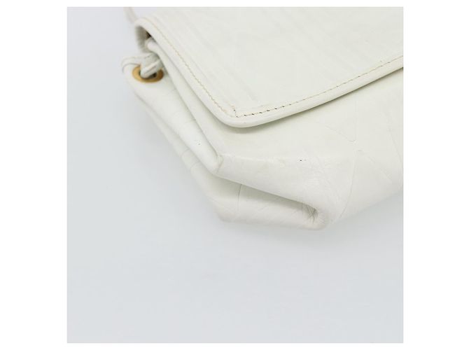 Borsa a tracolla FENDI in pelle bianco oro Auth ka4485 D'oro - vista 14
