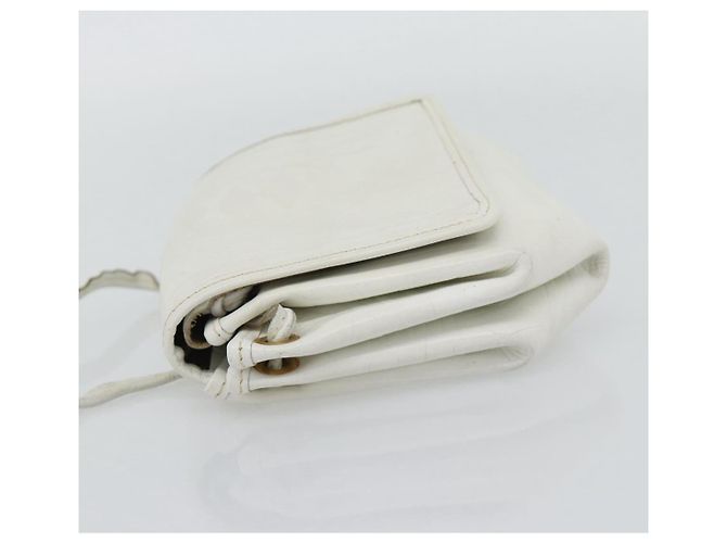 Borsa a tracolla FENDI in pelle bianco oro Auth ka4485 D'oro - vista 3