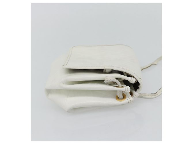 Borsa a tracolla FENDI in pelle bianco oro Auth ka4485 D'oro - vista 4