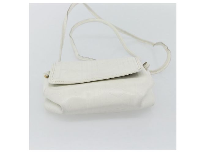 Borsa a tracolla FENDI in pelle bianco oro Auth ka4485 D'oro - vista 5