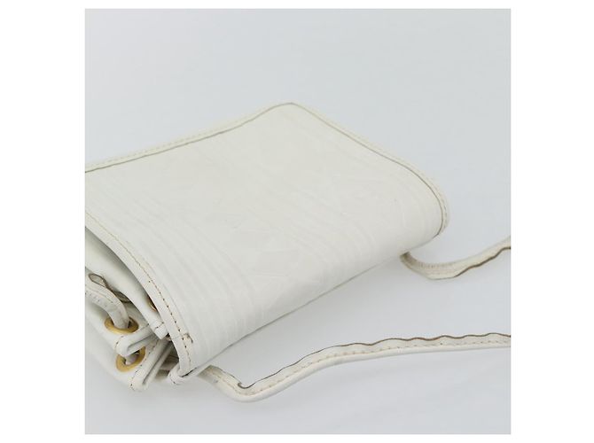 Borsa a tracolla FENDI in pelle bianco oro Auth ka4485 D'oro - vista 6