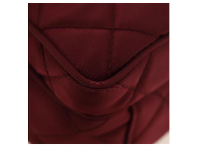 Borsa a Spalla PRADA Nylon Bordeaux Silver Auth 181261M Argento Bordò - vista 15