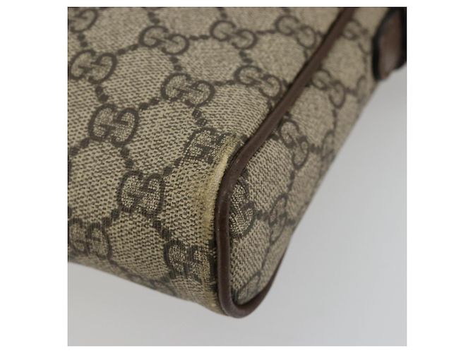 Borsa a tracolla GUCCI GG Supreme Web Sherry Line PVC Beige Oro 547926 Auth BA13068 D'oro - vista 16