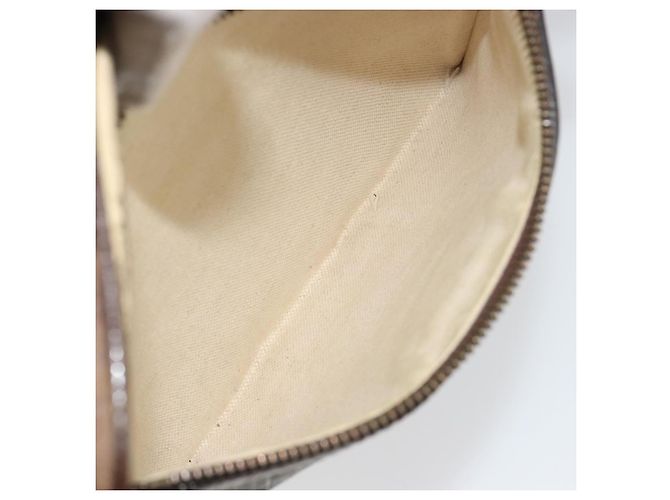 Borsa a tracolla GUCCI GG Supreme Web Sherry Line PVC Beige Oro 547926 Auth BA13068 D'oro - vista 24