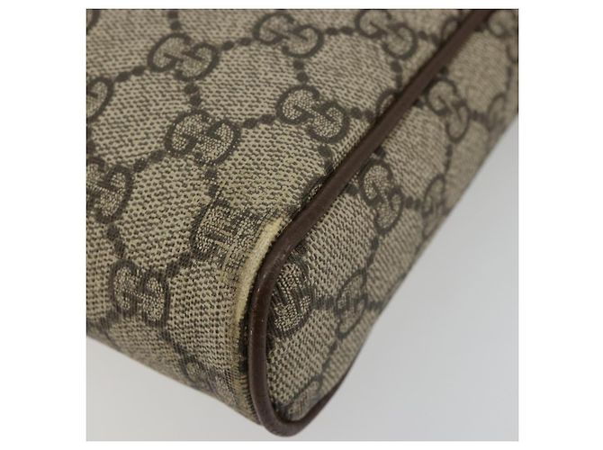 Borsa a tracolla GUCCI GG Supreme Web Sherry Line PVC Beige Oro 547926 Auth BA13068 D'oro - vista 8