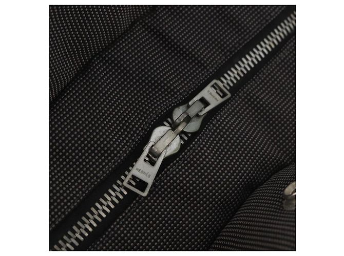 Hermès HERMES Her Line MM Handtasche Canvas Grau Silber Authentisch 182867 Braun - Ansicht 10