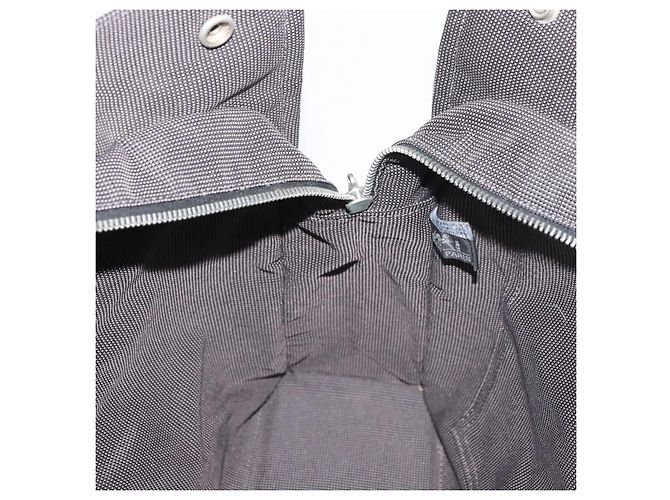 Hermès HERMES Her Line MM Handtasche Canvas Grau Silber Authentisch 182867 Braun - Ansicht 18