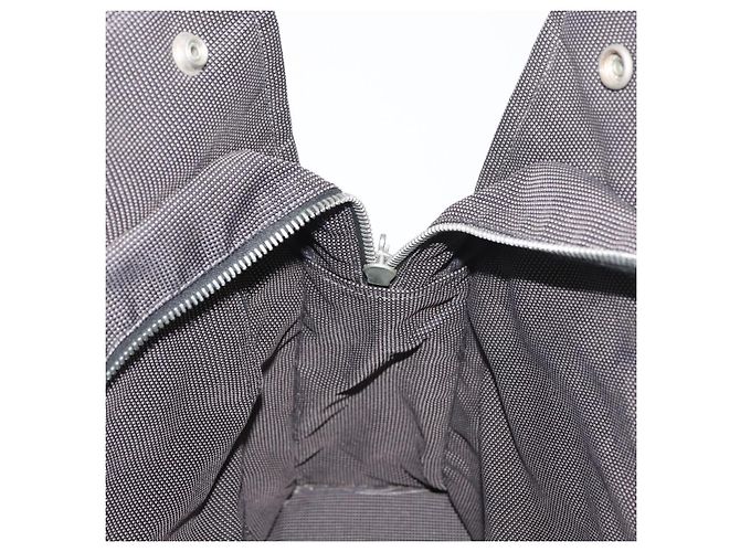 Hermès HERMES Her Line MM Handtasche Canvas Grau Silber Authentisch 182867 Braun - Ansicht 19