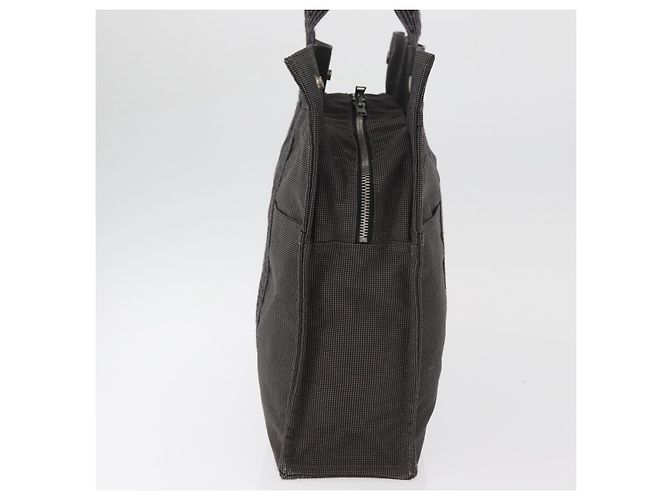 Hermès HERMES Her Line MM Handtasche Canvas Grau Silber Authentisch 182867 Braun - Ansicht 4