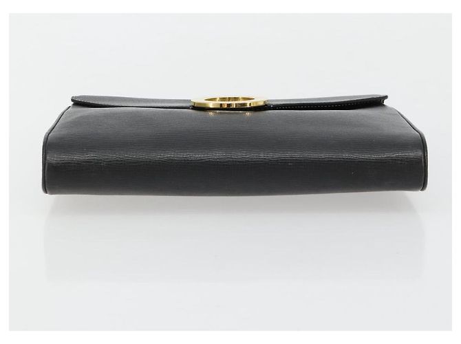 Céline CELINE Circle Schultertasche aus Leder Schwarz Gold Authentisch 182448 Golden - Ansicht 6