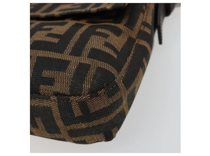 FENDI Mamma Baguette Schultertasche aus Zucca Canvas Schwarz Braun Authentisch 178866SAM - Ansicht 14