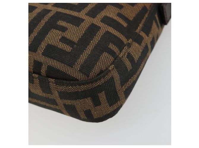 FENDI Mamma Baguette Schultertasche aus Zucca Canvas Schwarz Braun Authentisch 178866SAM - Ansicht 16