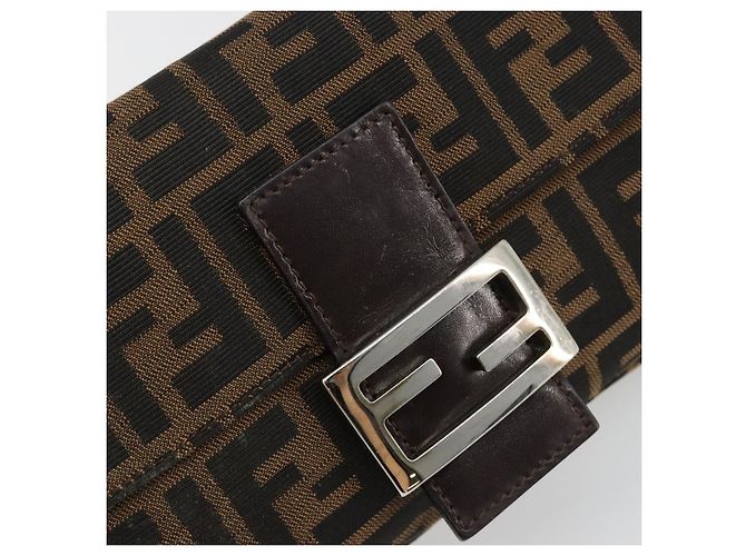 FENDI Mamma Baguette Schultertasche aus Zucca Canvas Schwarz Braun Authentisch 178866SAM - Ansicht 18