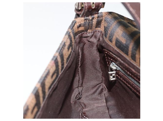 FENDI Mamma Baguette Schultertasche aus Zucca Canvas Schwarz Braun Authentisch 178866SAM - Ansicht 23