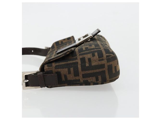 FENDI Mamma Baguette Schultertasche aus Zucca Canvas Schwarz Braun Authentisch 178866SAM - Ansicht 4