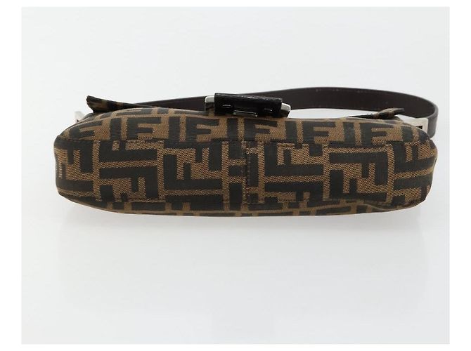 FENDI Mamma Baguette Schultertasche aus Zucca Canvas Schwarz Braun Authentisch 178866SAM - Ansicht 5