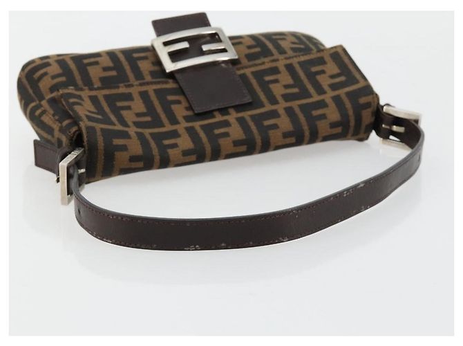 FENDI Mamma Baguette Schultertasche aus Zucca Canvas Schwarz Braun Authentisch 178866SAM - Ansicht 7