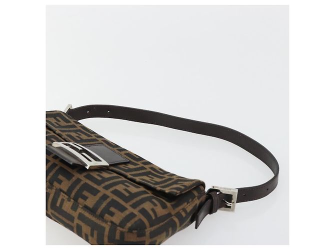 FENDI Mamma Baguette Schultertasche aus Zucca Canvas Schwarz Braun Authentisch 178866SAM - Ansicht 8