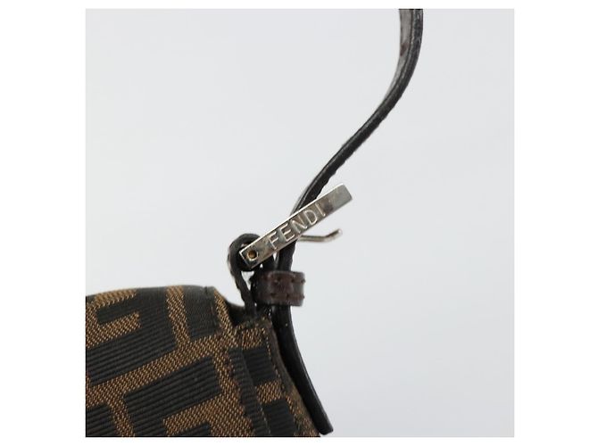 FENDI Mamma Baguette Schultertasche aus Zucca Canvas Schwarz Braun Authentisch 178866SAM - Ansicht 9