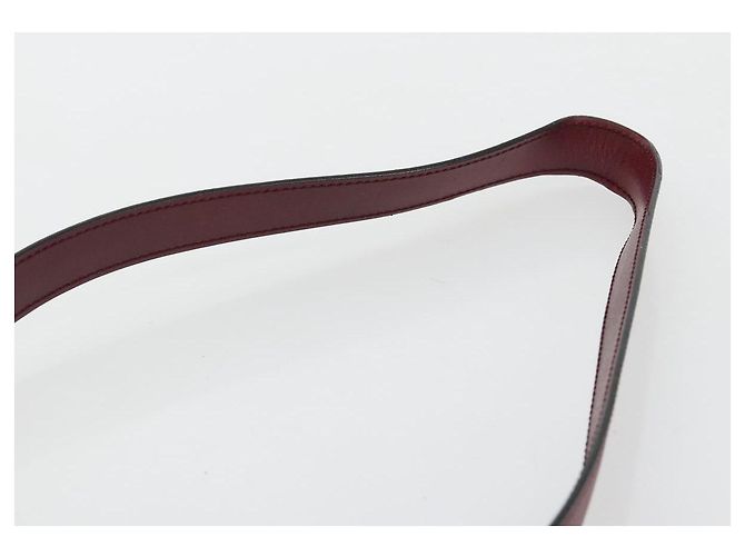 Céline Borsa a Spalla CELINE Circle in Pelle Bordeaux Oro Auth 181718 D'oro Bordò - vista 8