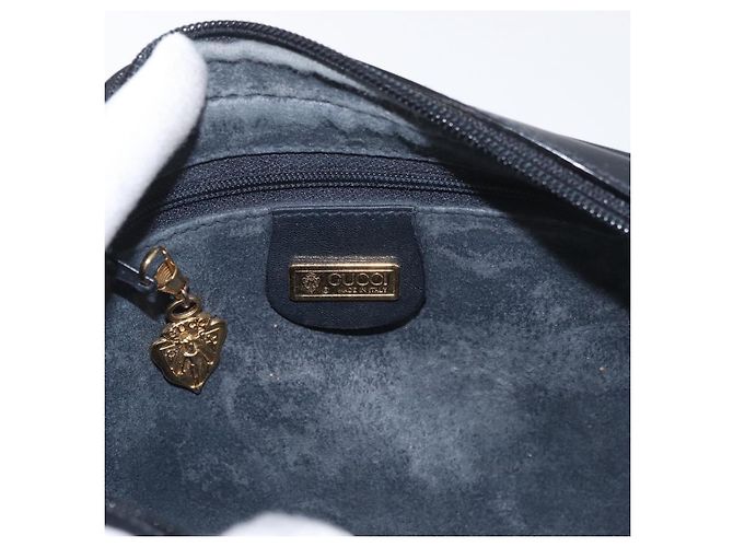 Bolsa de Ombro GUCCI Micro GG Supreme PVC Marinho Ouro 007 56 0095 Auth 180046 Dourado Azul marinho - vista 17