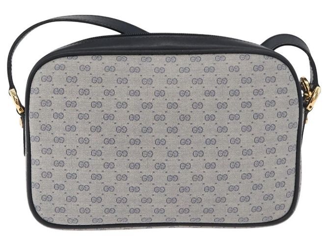 Bolsa de Ombro GUCCI Micro GG Supreme PVC Marinho Ouro 007 56 0095 Auth 180046 Dourado Azul marinho - vista 2