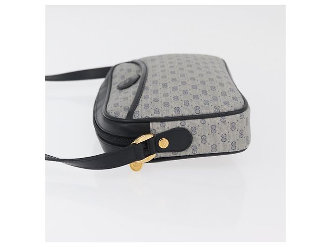 Bolsa de Ombro GUCCI Micro GG Supreme PVC Marinho Ouro 007 56 0095 Auth 180046 Dourado Azul marinho - vista 4