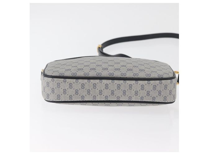 Bolsa de Ombro GUCCI Micro GG Supreme PVC Marinho Ouro 007 56 0095 Auth 180046 Dourado Azul marinho - vista 5