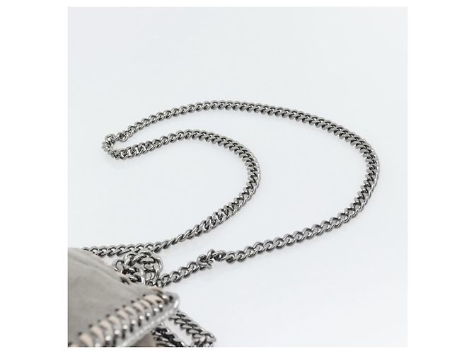 Autre Marque Stella MacCartney Chain Falabella Tasche polyester 2way Gray 495151 Auth BA13093 Braun Silber - Ansicht 14