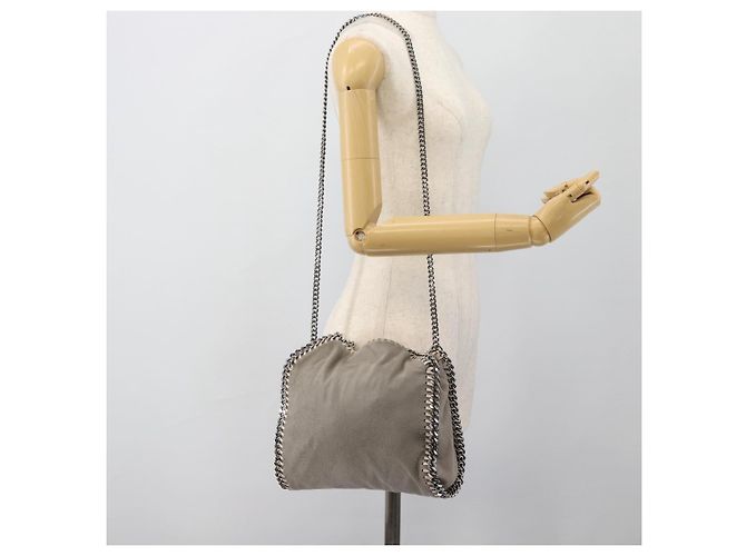 Autre Marque Stella MacCartney Chain Falabella Tasche polyester 2way Gray 495151 Auth BA13093 Braun Silber - Ansicht 25