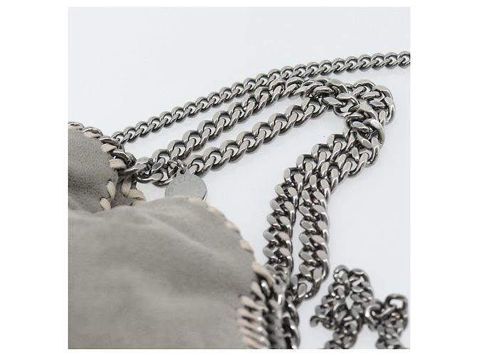 Autre Marque Stella MacCartney Chain Falabella Tasche polyester 2way Gray 495151 Auth BA13093 Braun Silber - Ansicht 8