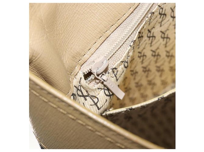 Borsa Tote SAINT LAURENT in PVC e tela marrone Auth 182427 - vista 10