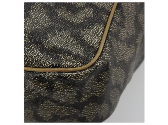 Borsa Tote SAINT LAURENT in PVC e tela marrone Auth 182427 - vista 15