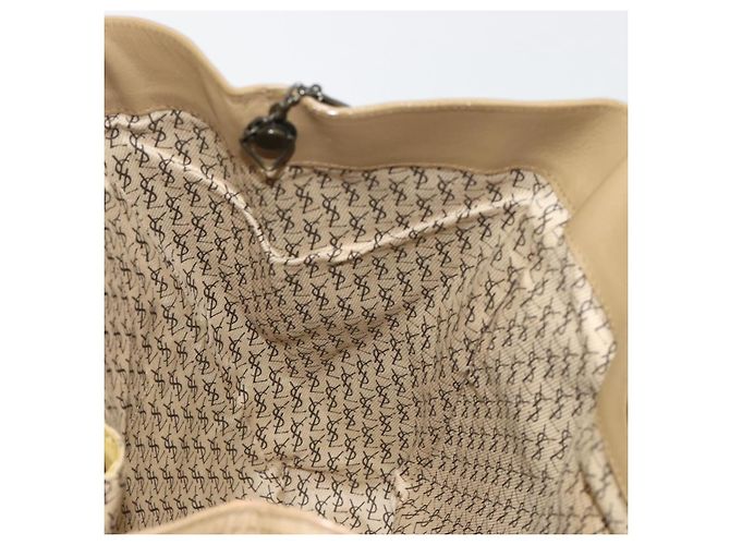 Borsa Tote SAINT LAURENT in PVC e tela marrone Auth 182427 - vista 19