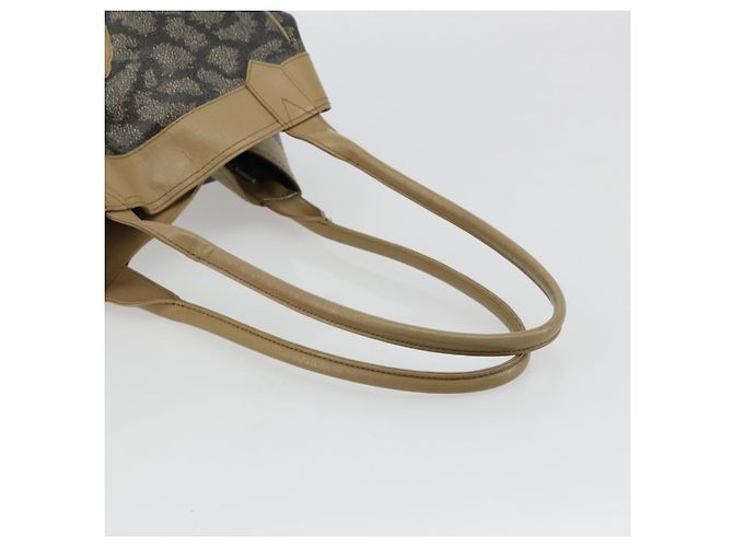 Borsa Tote SAINT LAURENT in PVC e tela marrone Auth 182427 - vista 5