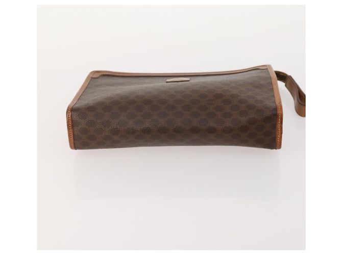 Céline Clutch CELINE Macadam Canvas PVC Pelle 3 Set Marrone Auth 174585 - vista 12