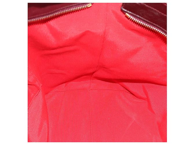 Borsa Tote Salvatore Ferragamo Gancini Canvas Gold Bordeaux Auth 182865 - vista 20