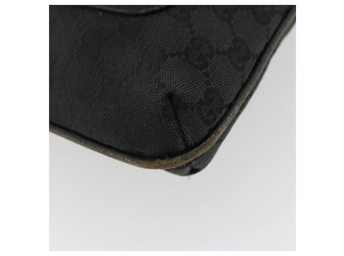 Borsa a Spalla GUCCI GG Canvas Nera Argento 122791 Auth 180778 Nero - vista 14