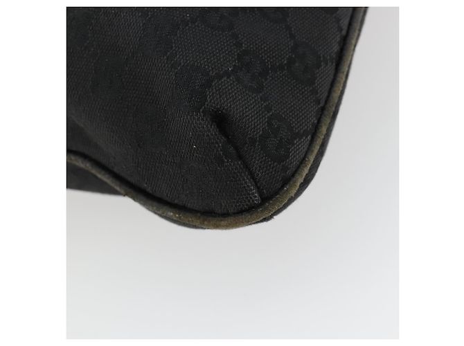 Borsa a Spalla GUCCI GG Canvas Nera Argento 122791 Auth 180778 Nero - vista 16