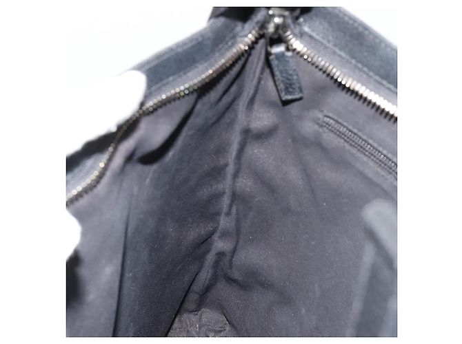 Borsa a Spalla GUCCI GG Canvas Nera Argento 122791 Auth 180778 Nero - vista 20